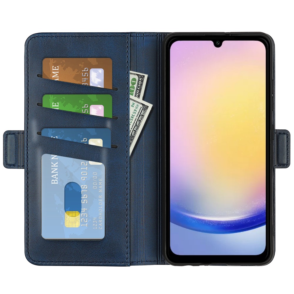  Samsung Galaxy A16 / A26 5G Plånboksfodral Läder Blå