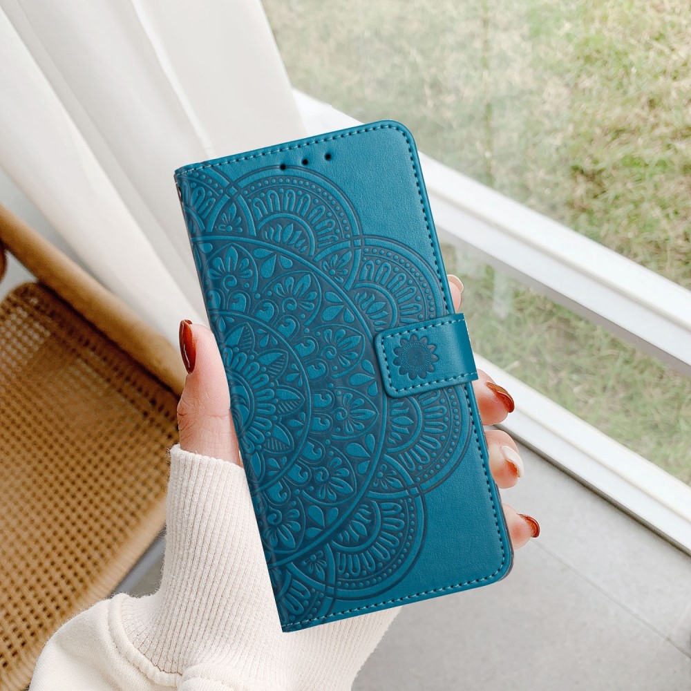  Samsung Galaxy A16 / A26 5G Fodral Mandala Läder Blå