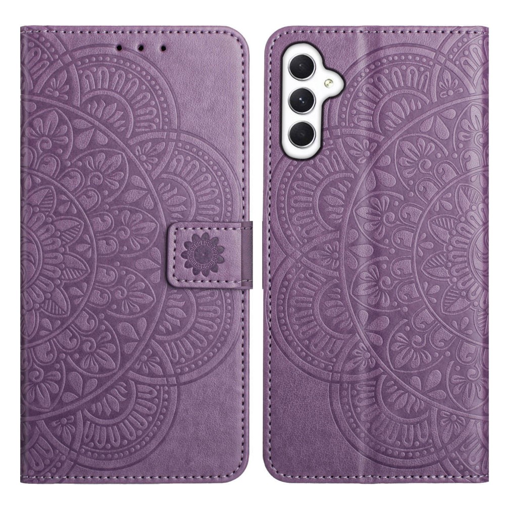  Samsung Galaxy A16 / A26 5G Fodral Mandala Läder Lila