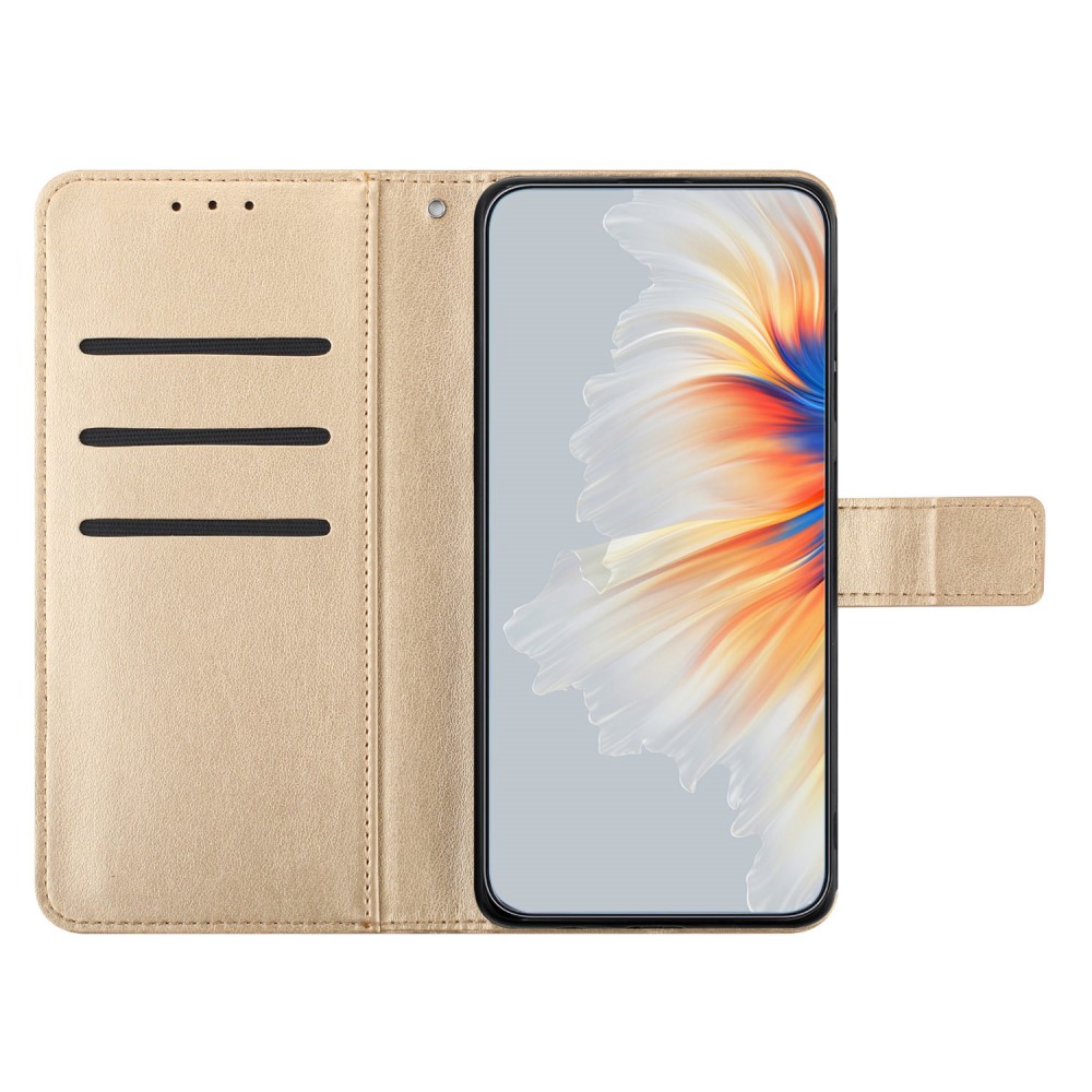  Samsung Galaxy A16 / A26 5G Fodral Mandala Läder Guld