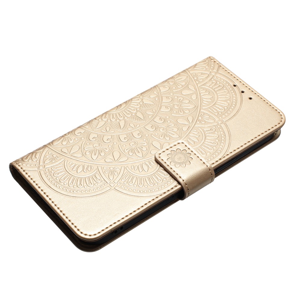  Samsung Galaxy A16 / A26 5G Fodral Mandala Läder Guld
