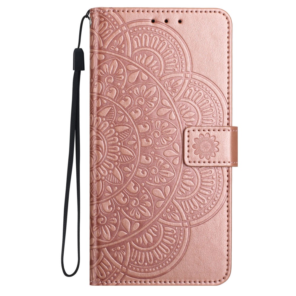  Samsung Galaxy A16 / A26 5G Fodral Mandala Läder Roséguld