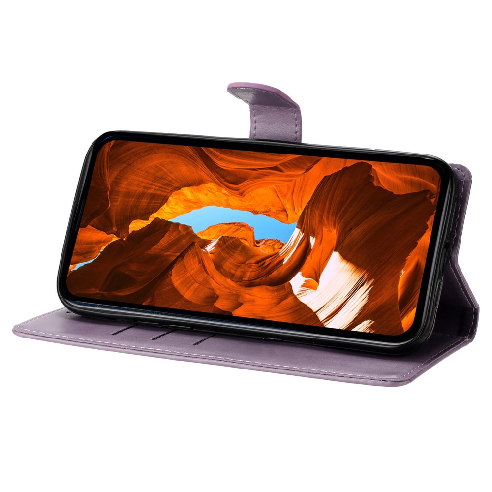  Samsung Galaxy A16/A26 5G Fodral Med Blommigt Tryck Lila