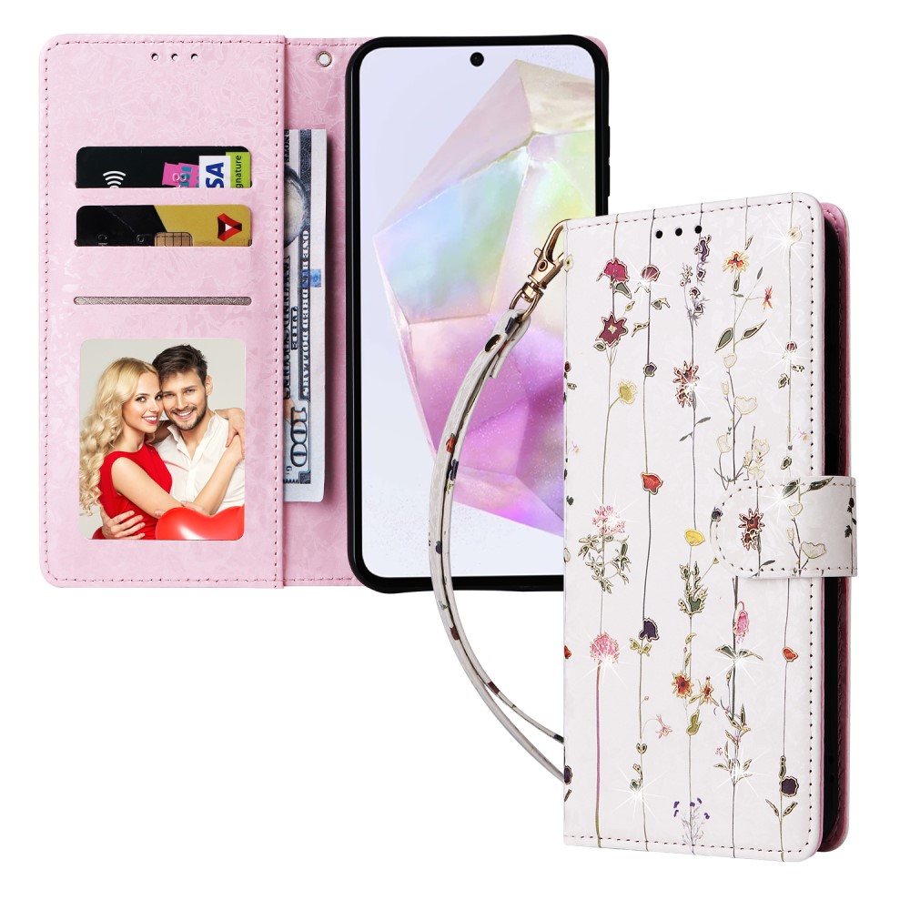  Samsung Galaxy A16/A26 5G Fodral RFID Små Blommor