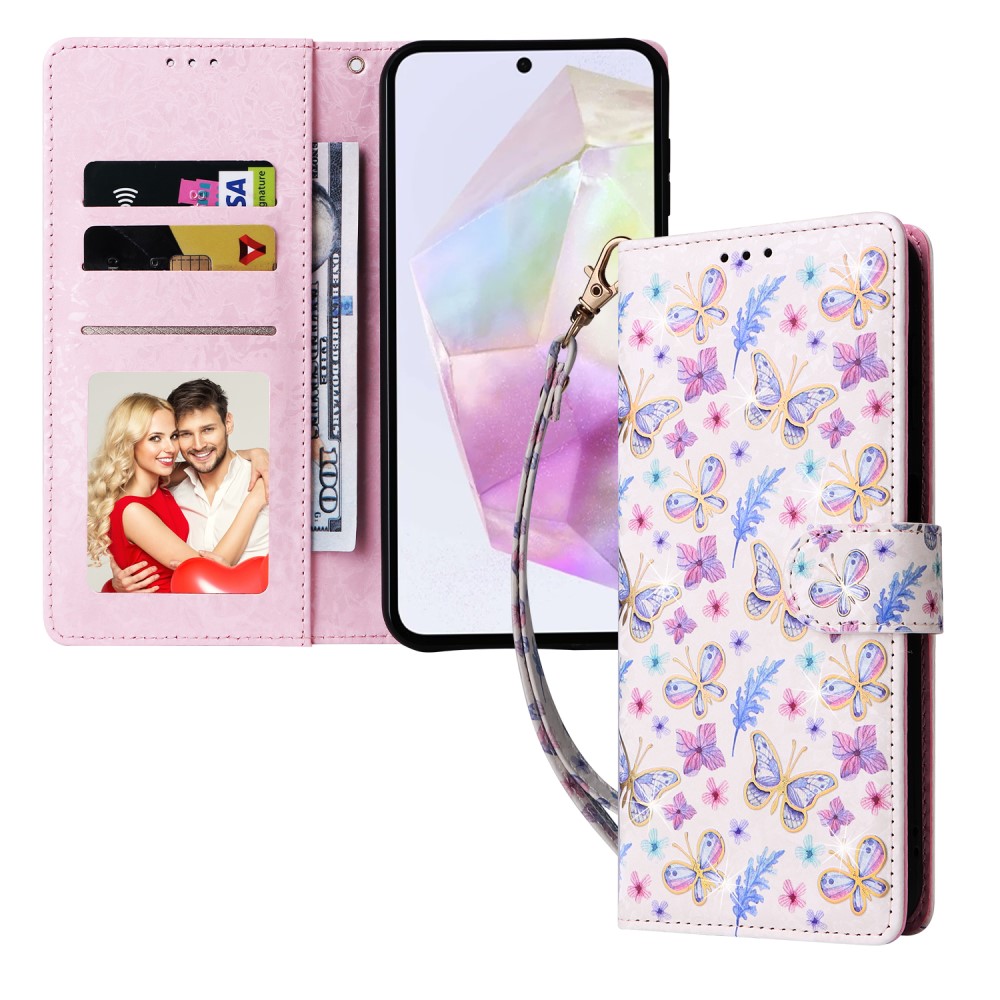  Samsung Galaxy A16/A26 5G Fodral RFID Fjärilar / Blommor