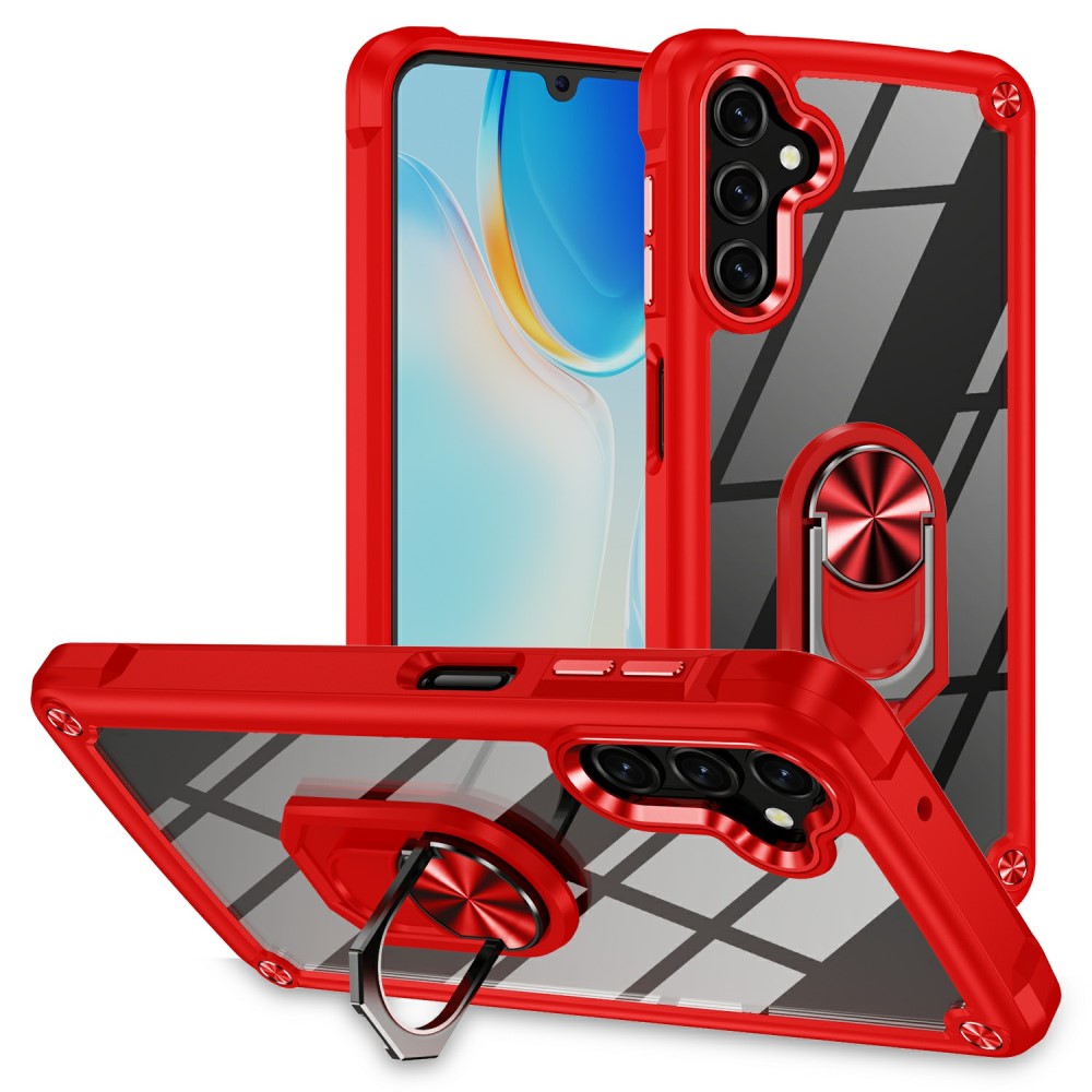  Samsung Galaxy A16/A26 5G Skal Shockproof Ring Hybrid Röd