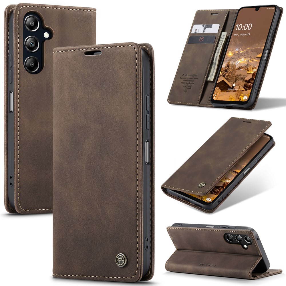 CASEME CASEME Galaxy A16/A26 5G Fodral Flip Retro Läder Brun