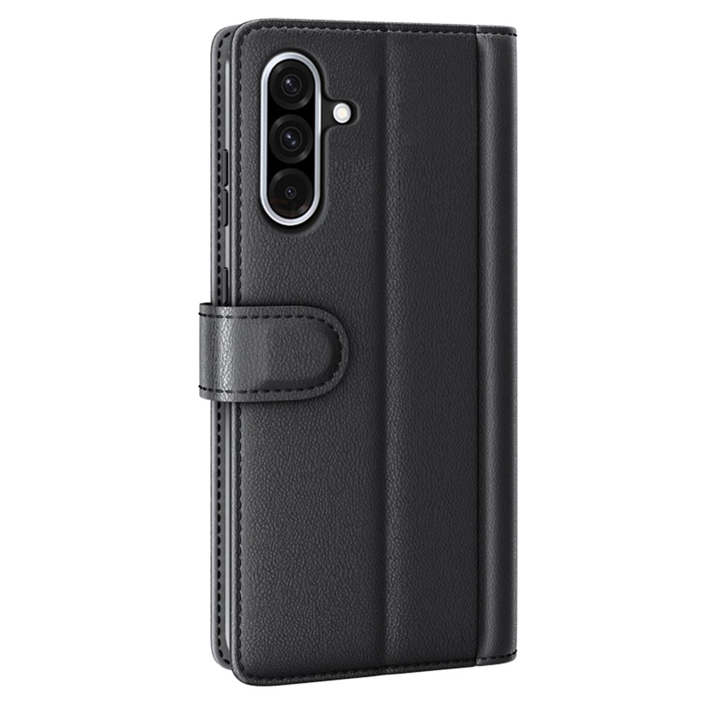  Samsung Galaxy A36 5G/A56 5G Fodral Premium Äkta Läder Svart