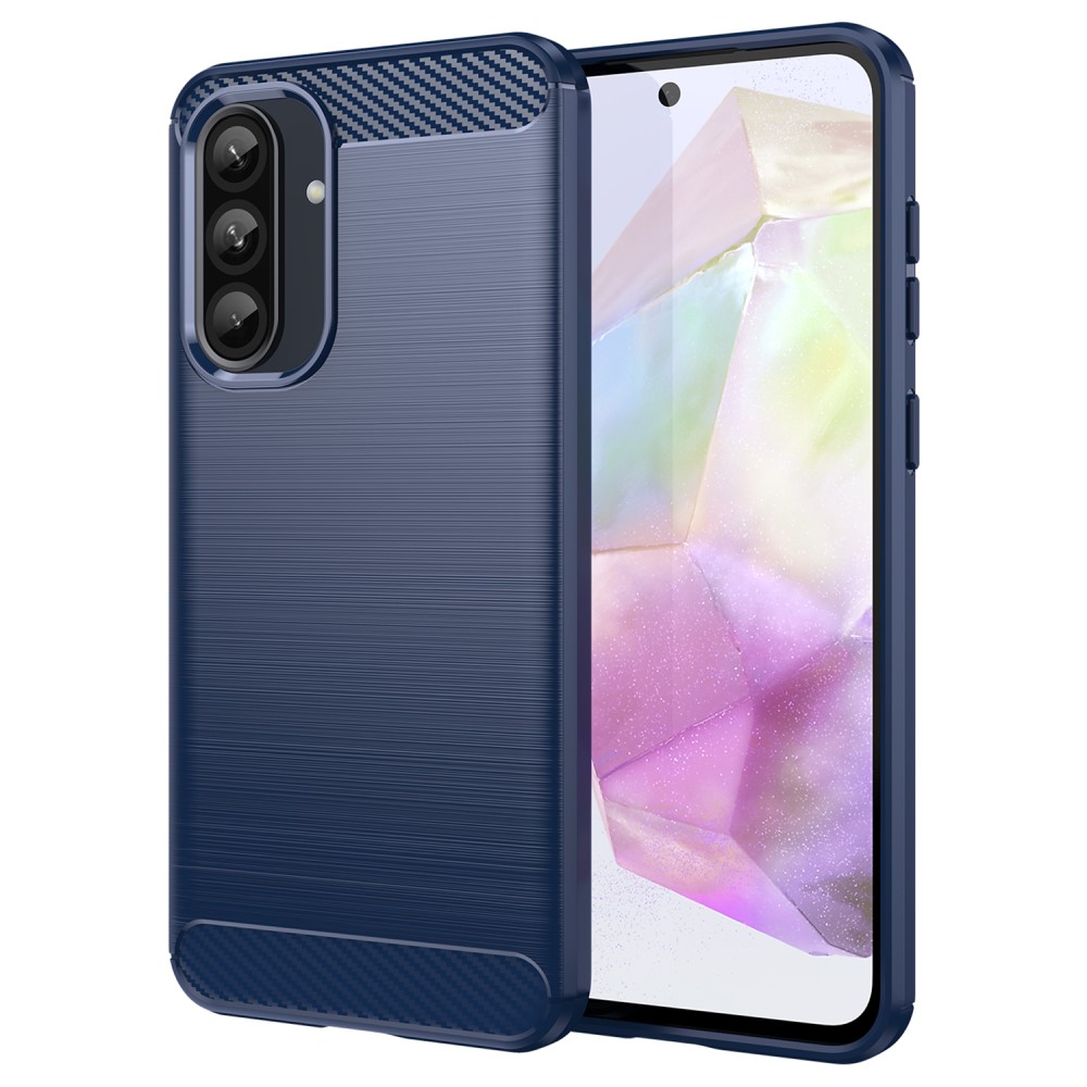 Samsung Galaxy A56 5G / A36 5G Skal Borstad Stål Blå