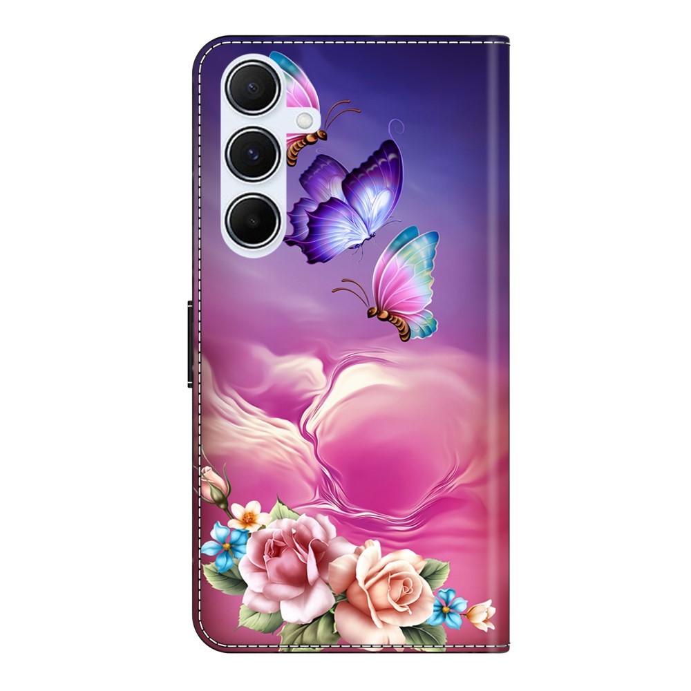  Galaxy A36 5G/A56 5G Fodral Med Tryck Blommor/Fjärilar