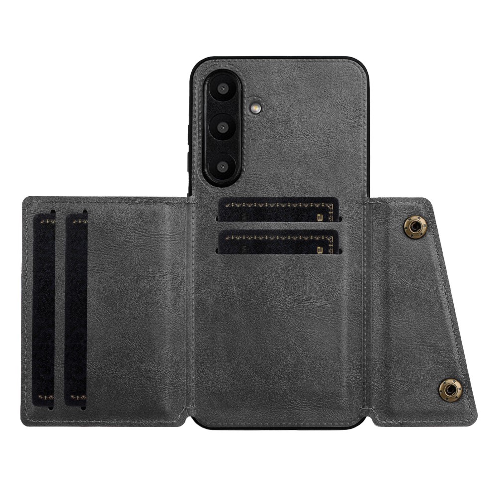  Galaxy A56 5G/A36 5G Skal Läder Med Kortfack Och Magnet