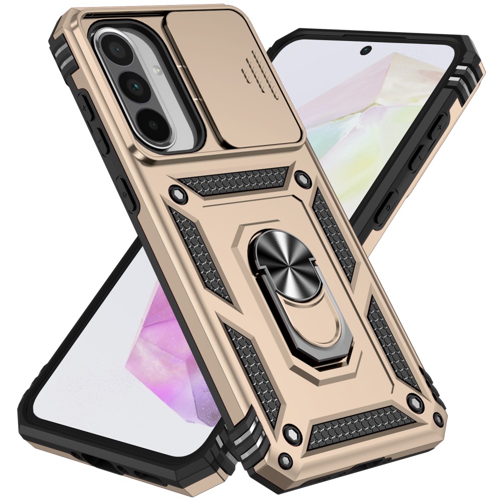  Samsung Galaxy A56 5G/A36 5G Skal CamShield Ring Hybrid Guld