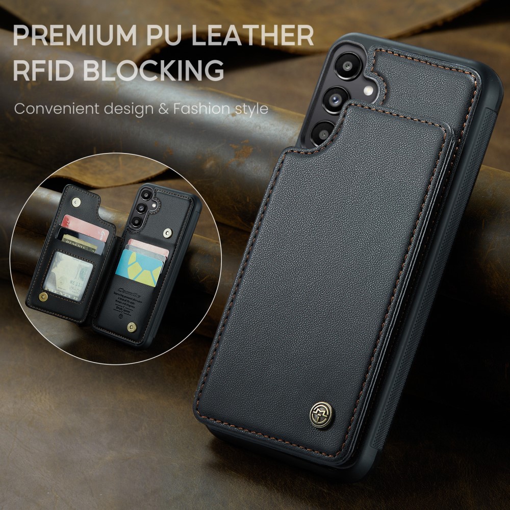 CASEME CASEME Galaxy A56 5G/A36 5G Skal RFID Kickstand Plånbok Svart