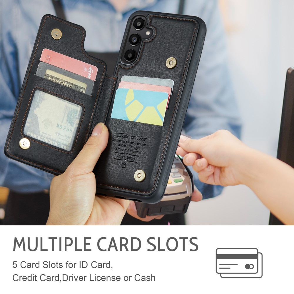CASEME CASEME Galaxy A56 5G/A36 5G Skal RFID Kickstand Plånbok Svart