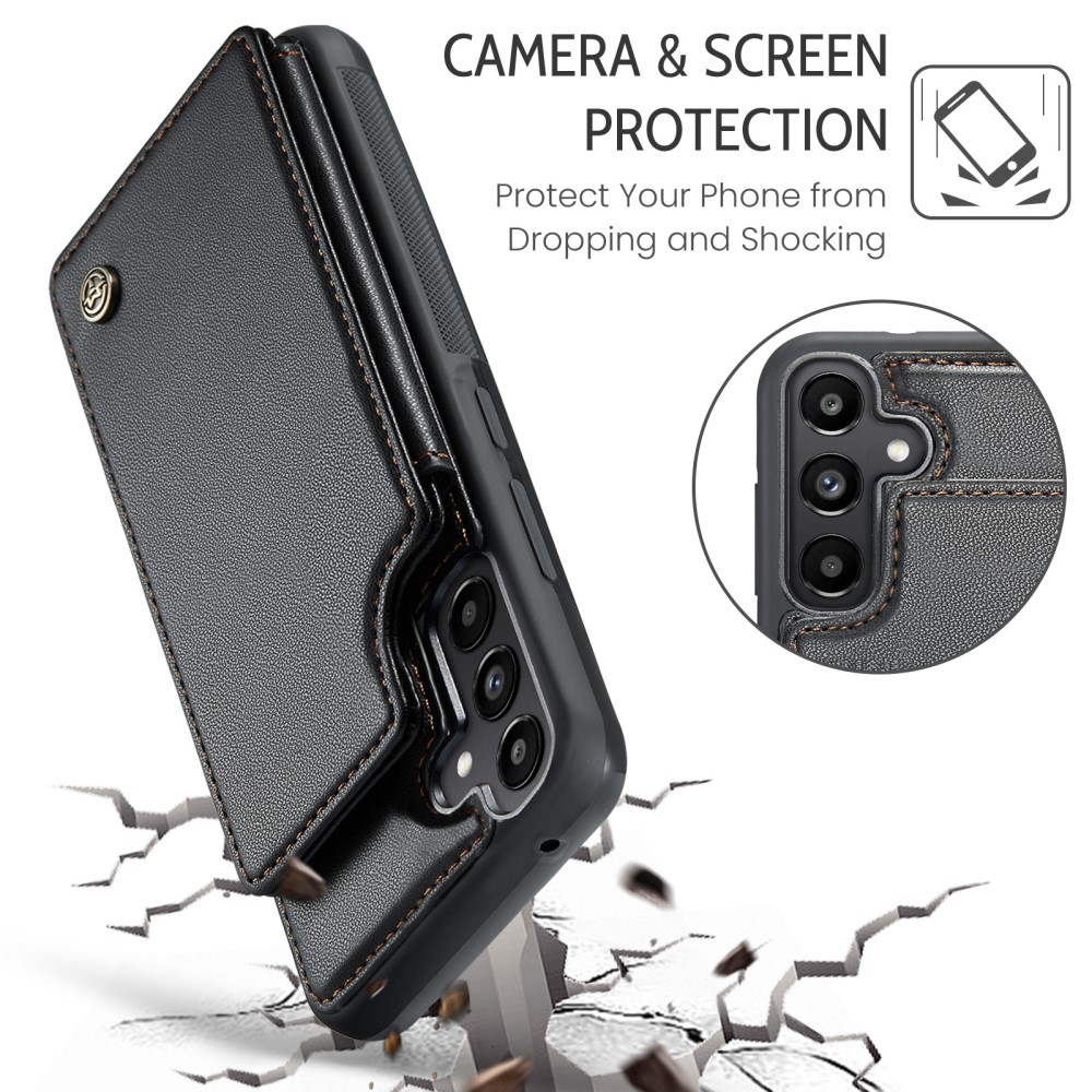CASEME CASEME Galaxy A56 5G/A36 5G Skal RFID Kickstand Plånbok Svart