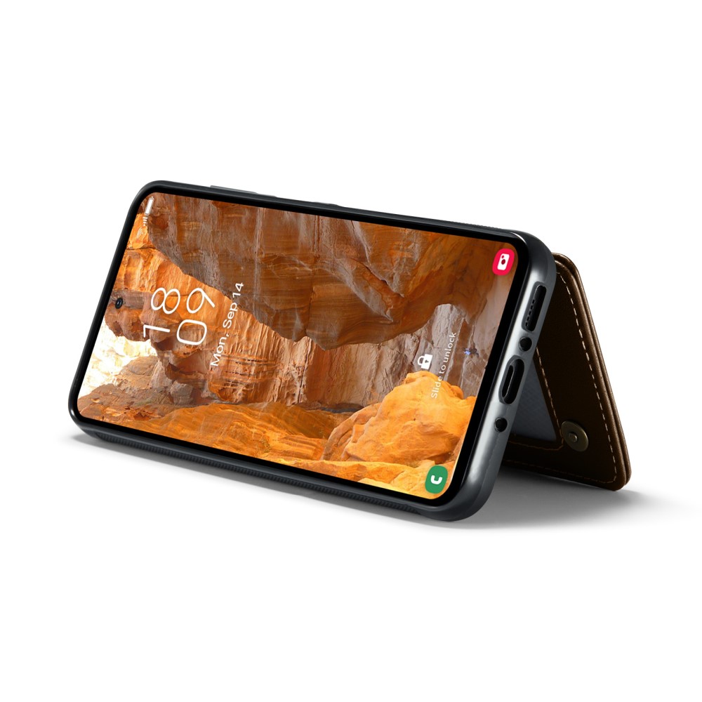 CASEME CASEME Galaxy A56 5G/A36 5G Skal RFID Kickstand Plånbok Brun