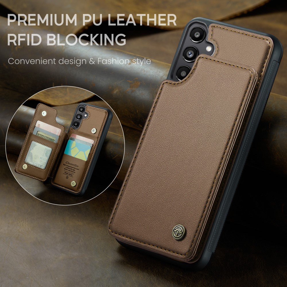 CASEME CASEME Galaxy A56 5G/A36 5G Skal RFID Kickstand Plånbok Brun