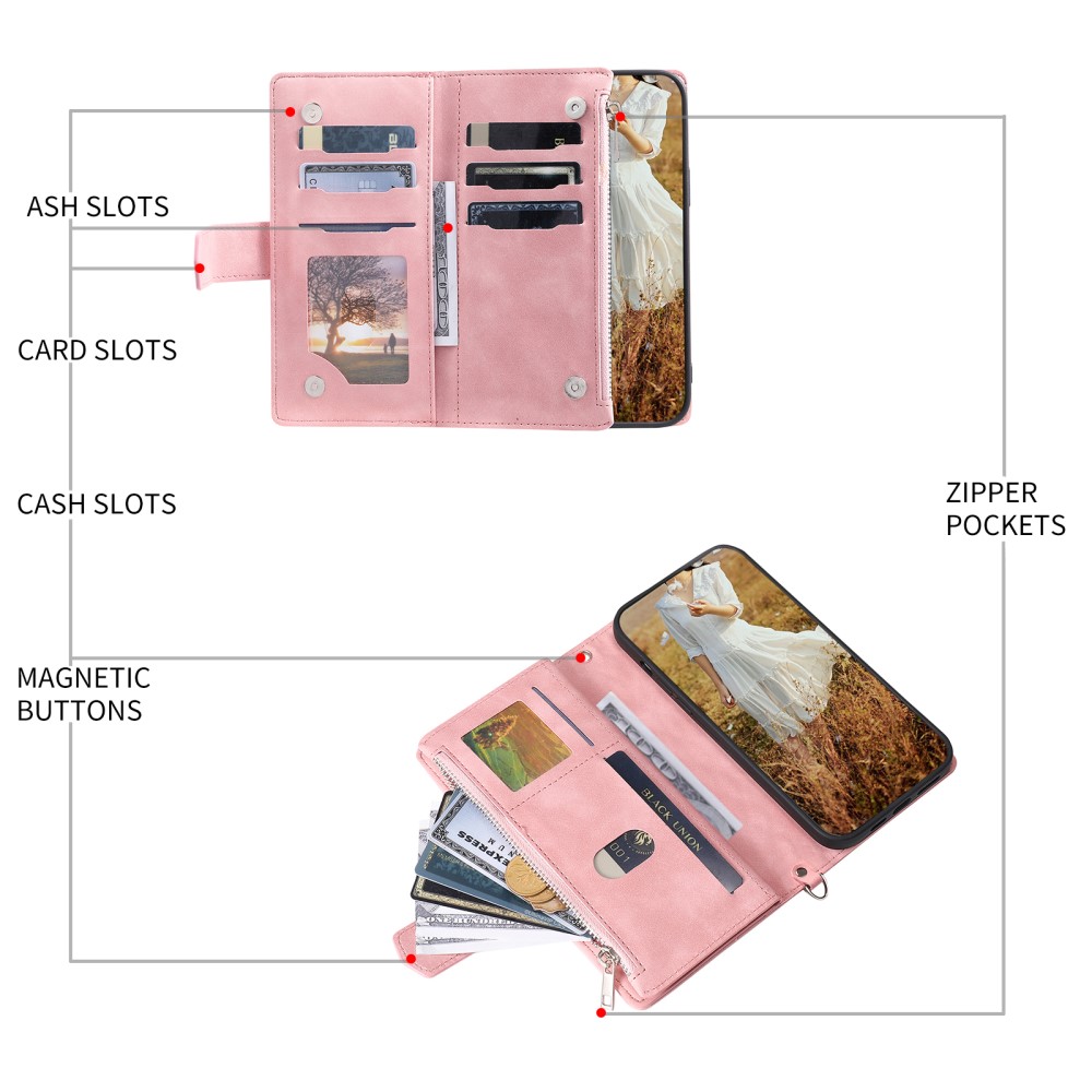  Motorola Moto G35 5G Plånboksfodral Rhombus Läder Rosa