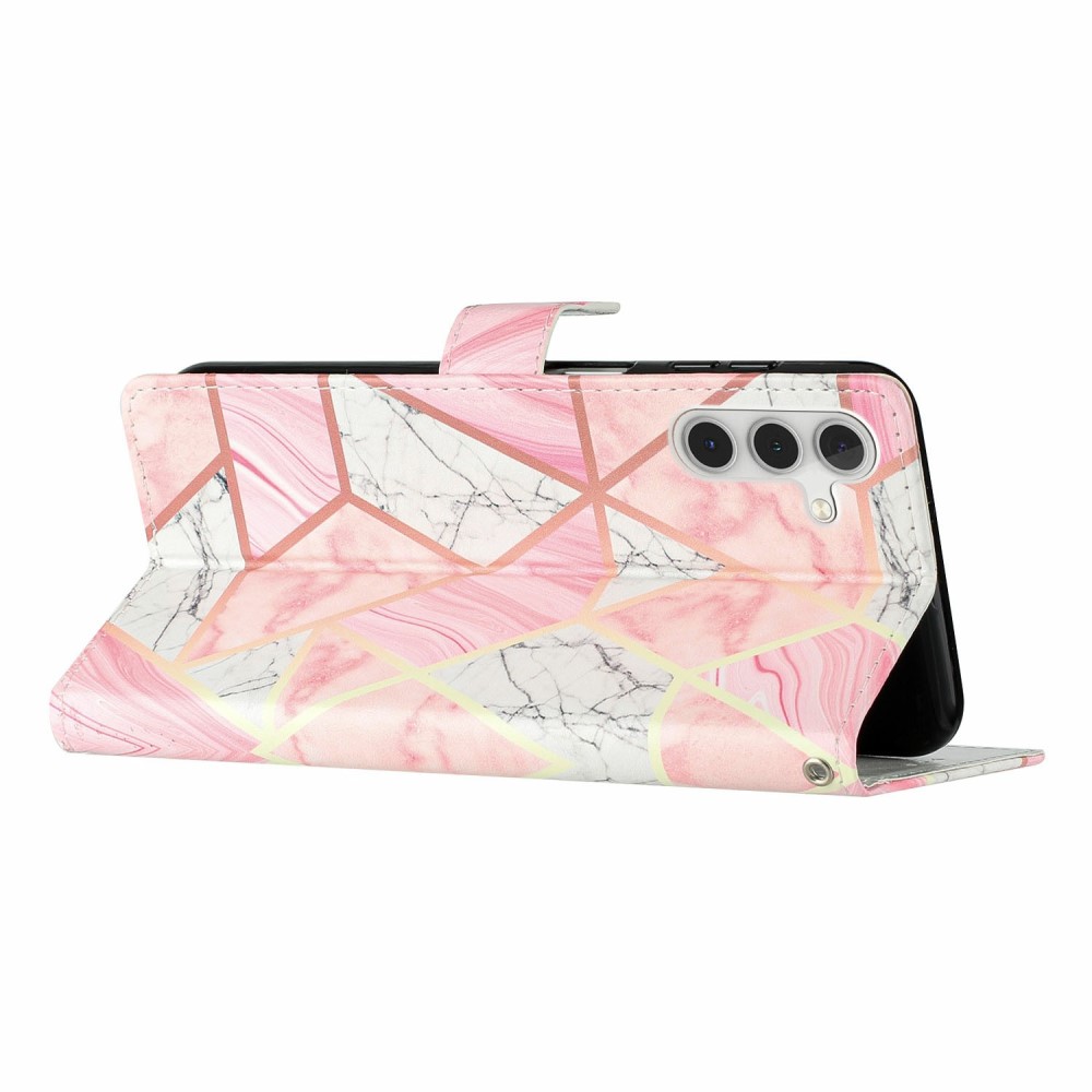  Samsung Galaxy S25 Plus Fodral Med Tryck Rosa Marmor
