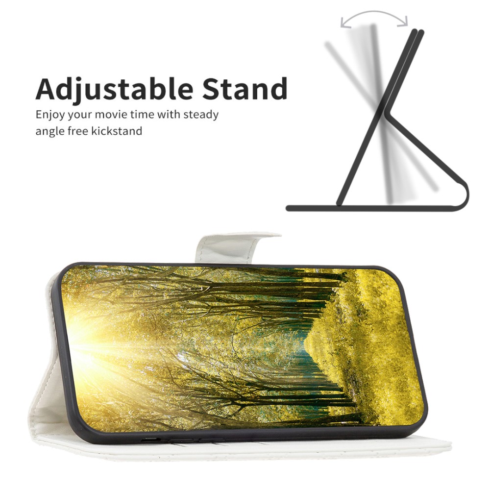  Motorola Moto G35 5G Fodral Diamond Läder Vit