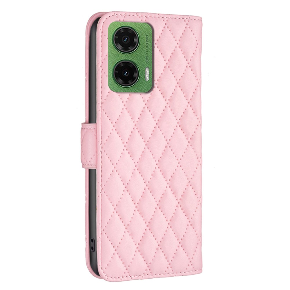  Motorola Moto G35 5G Fodral Diamond Läder Rosa