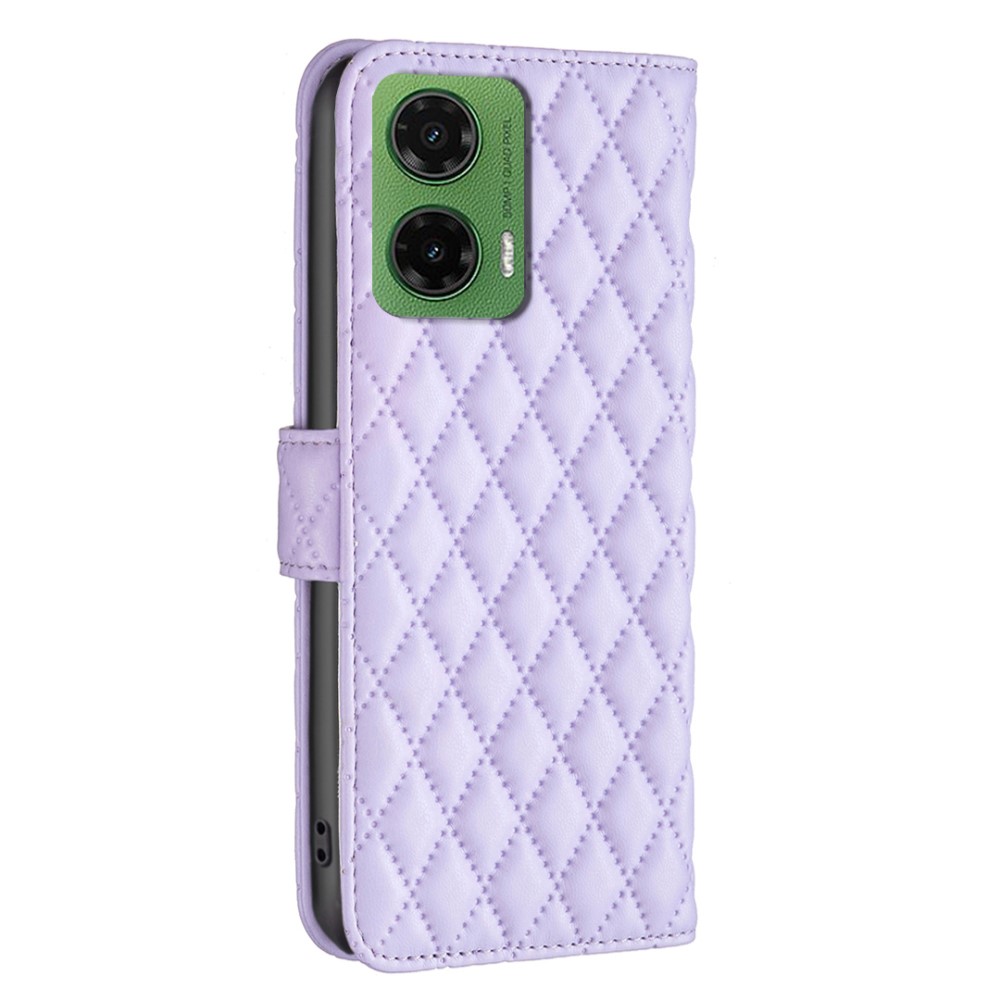  Motorola Moto G35 5G Fodral Diamond Läder Lila