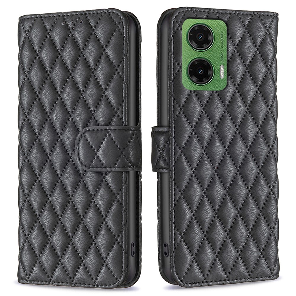  Motorola Moto G35 5G Fodral Diamond Läder Svart