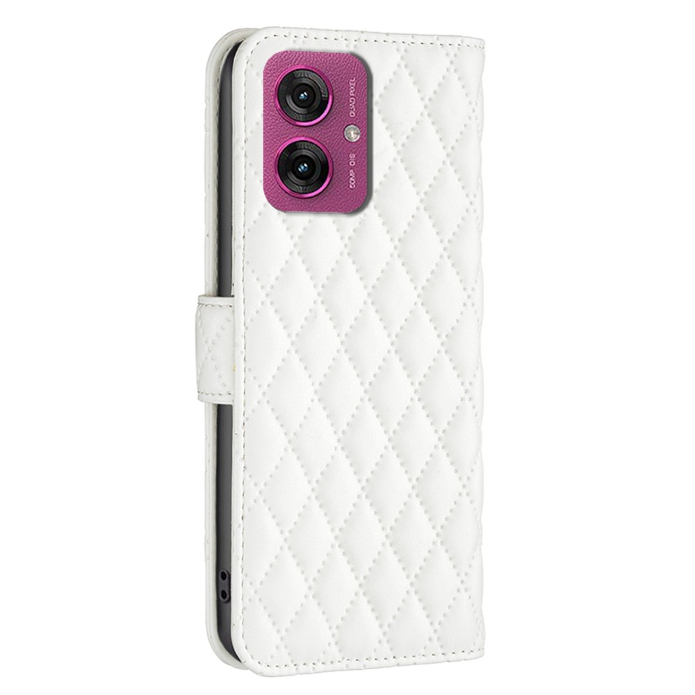  Motorola Moto G55 5G Fodral Diamond Läder Vit