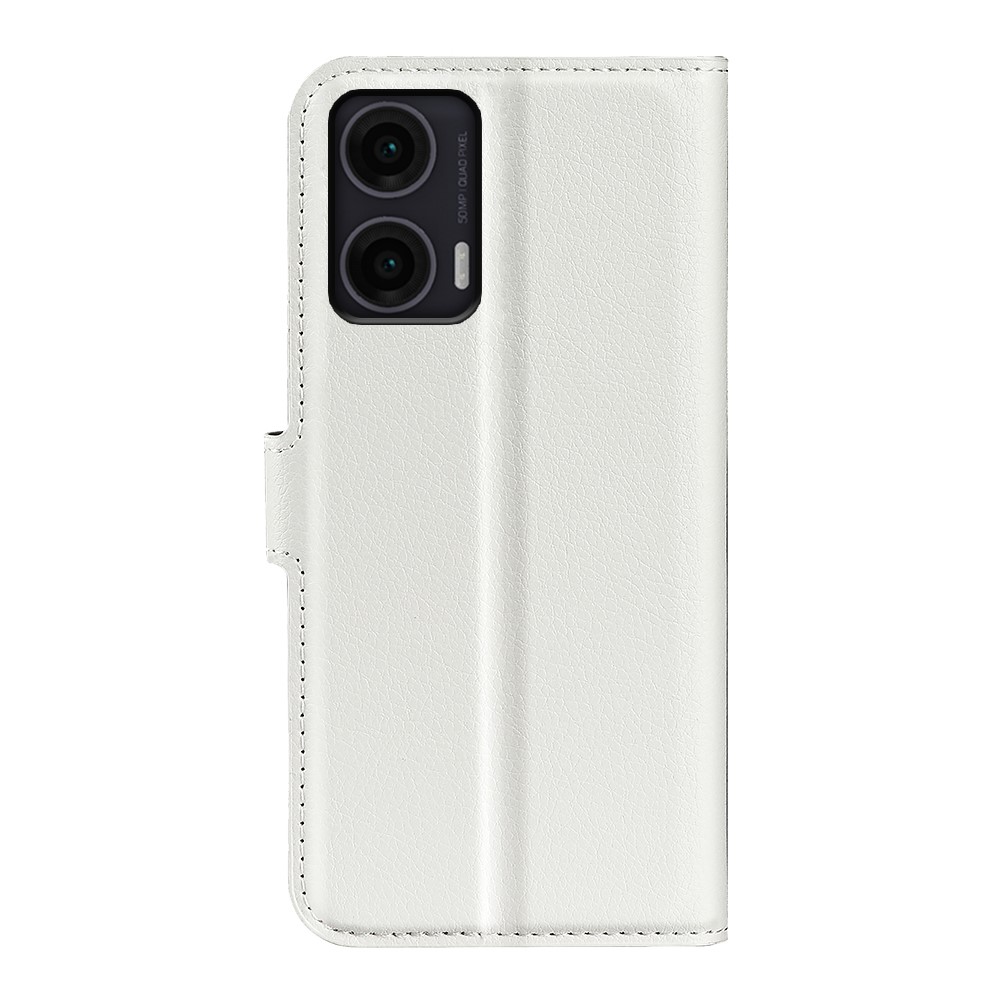 Motorola Moto G35 5G Fodral Litchi Läder Vit
