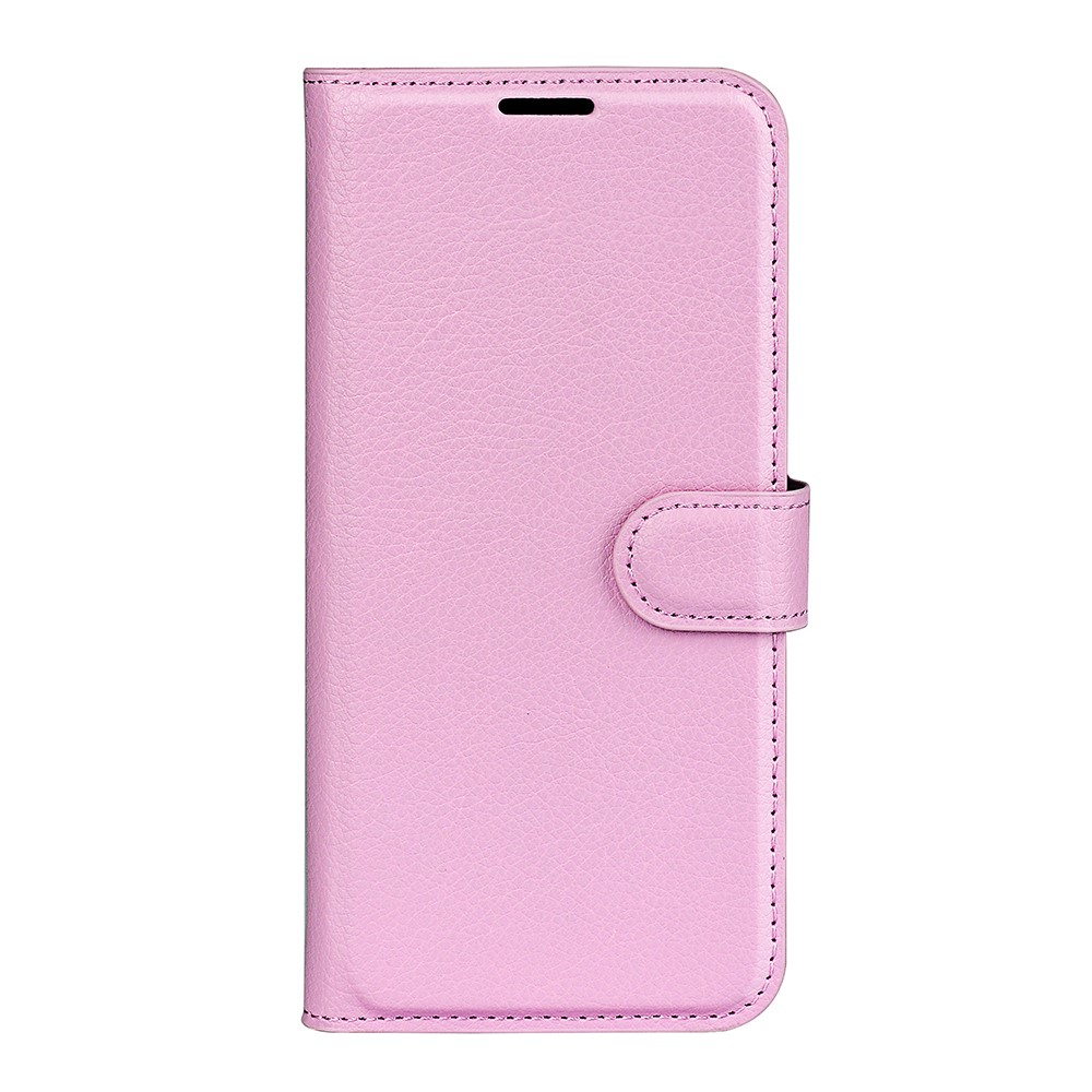  Motorola Moto G55 5G Fodral Litchi Läder Ljus Rosa