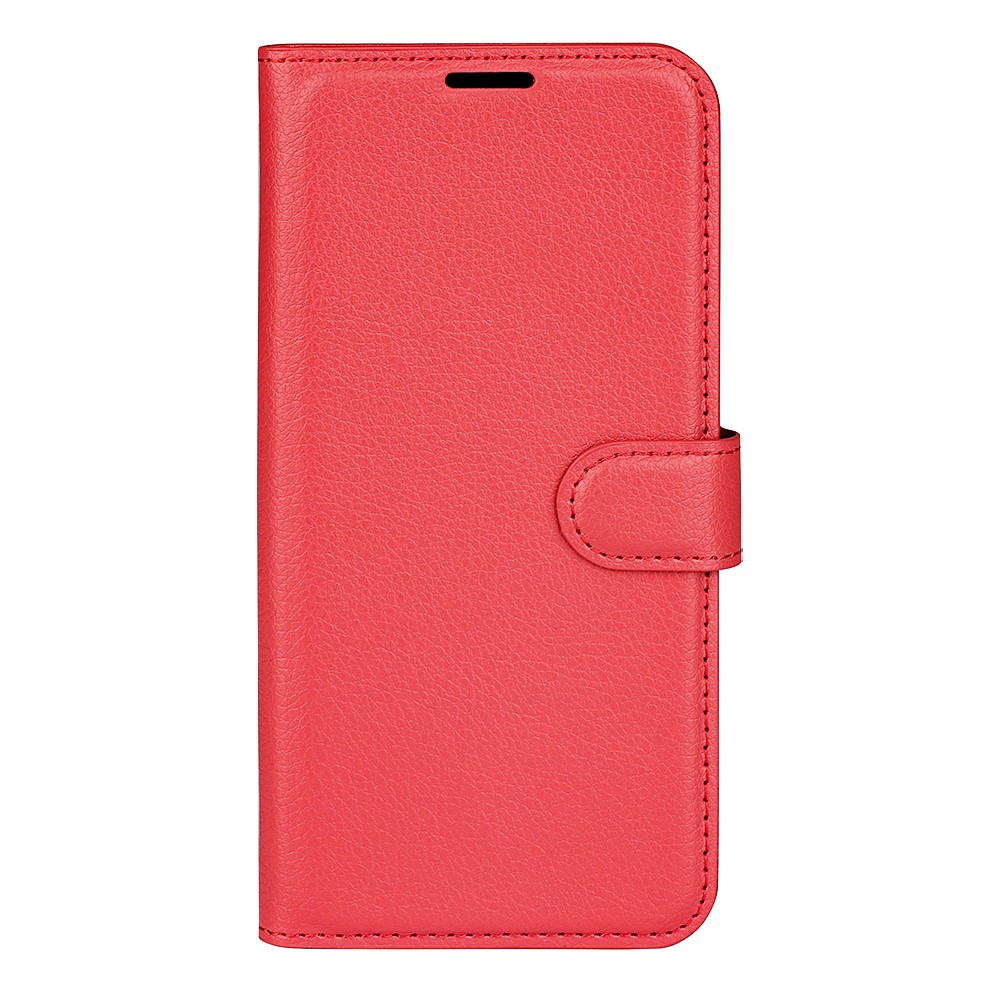  Motorola Moto G55 5G Fodral Litchi Läder Röd