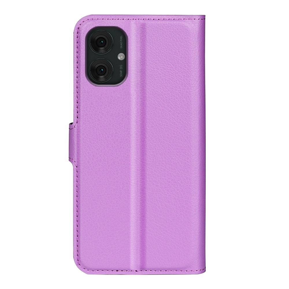  Motorola Moto G55 5G Fodral Litchi Läder Lila