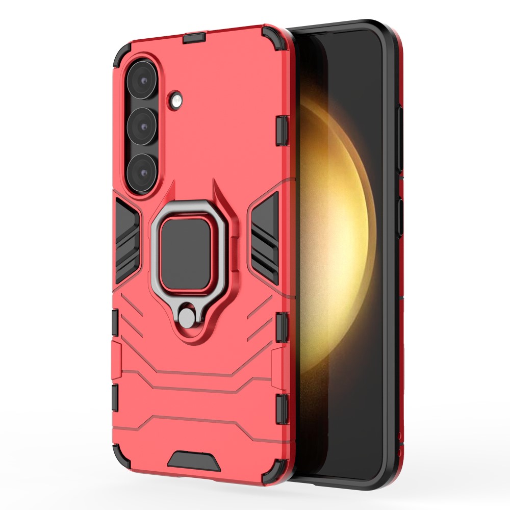  Samsung Galaxy S25 Plus Skal Hybrid Armor Ring Röd