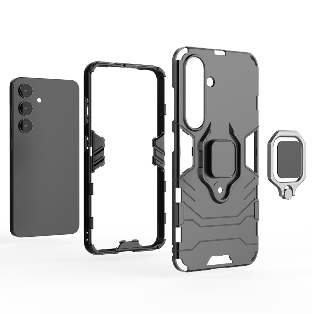  Samsung Galaxy S25 Plus Skal Hybrid Armor Ring Röd