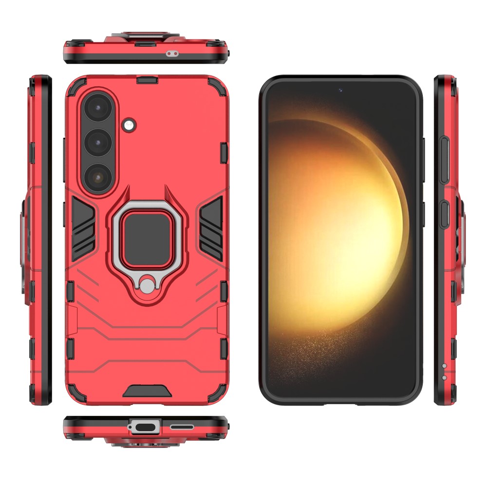  Samsung Galaxy S25 Plus Skal Hybrid Armor Ring Röd