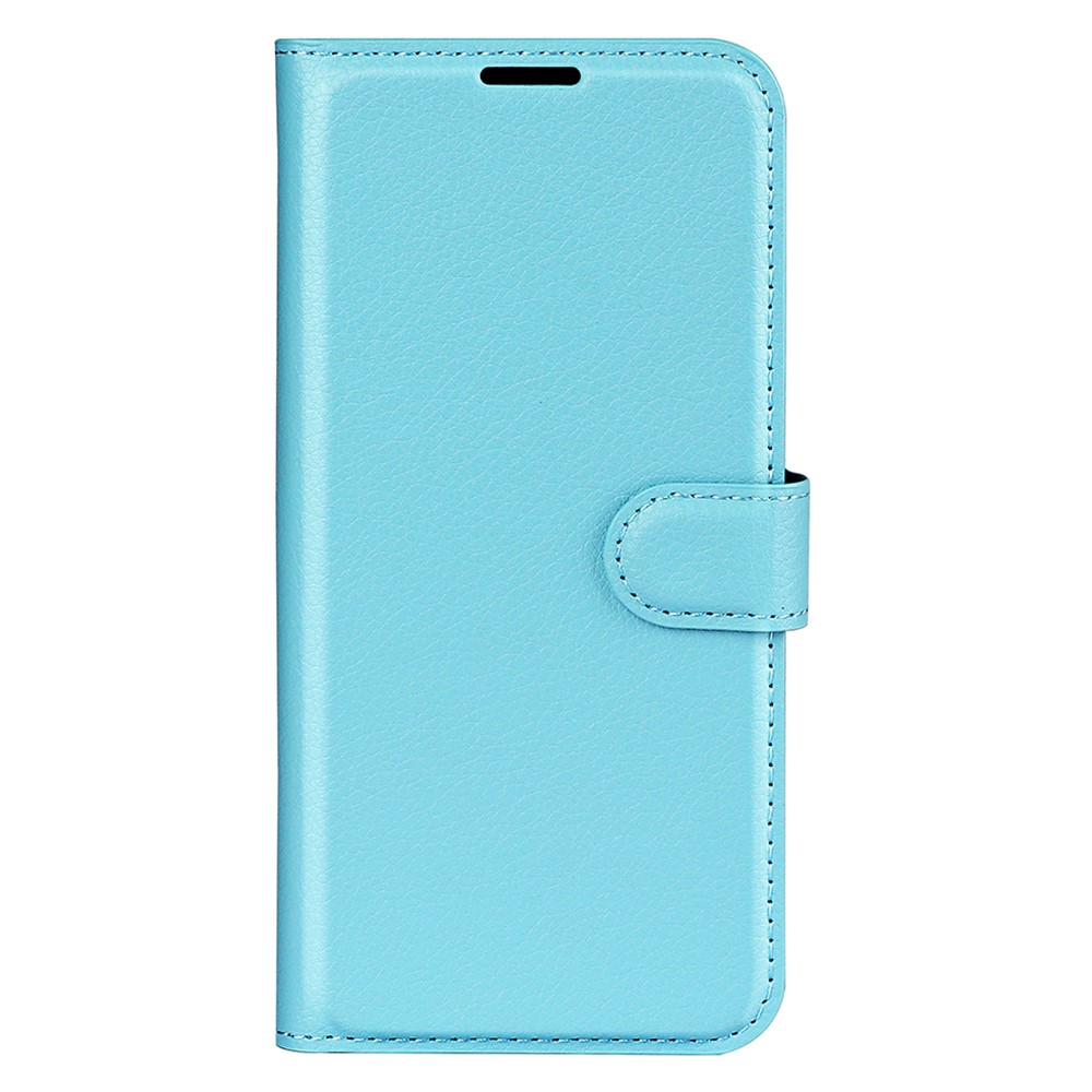  Samsung Galaxy S25 Plus Fodral Litchi Läder Blå