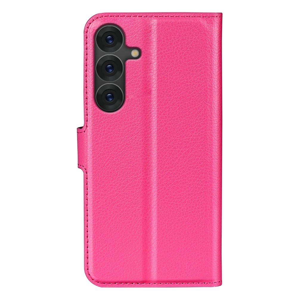  Samsung Galaxy S25 Plus Fodral Litchi Läder Rosa