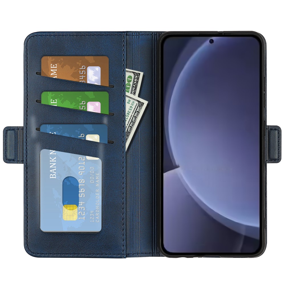  Samsung Galaxy S25 Plus Fodral Läder Blå