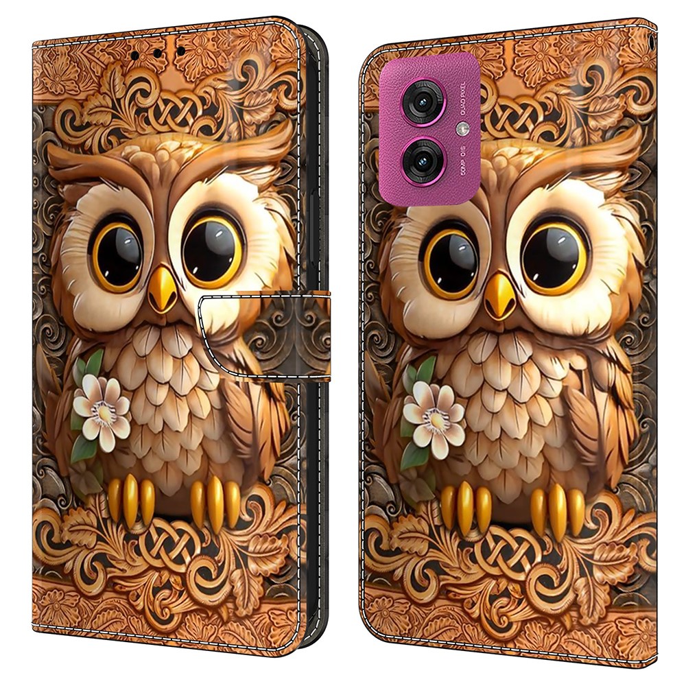  Motorola Moto G55 5G Fodral Läder Uggla