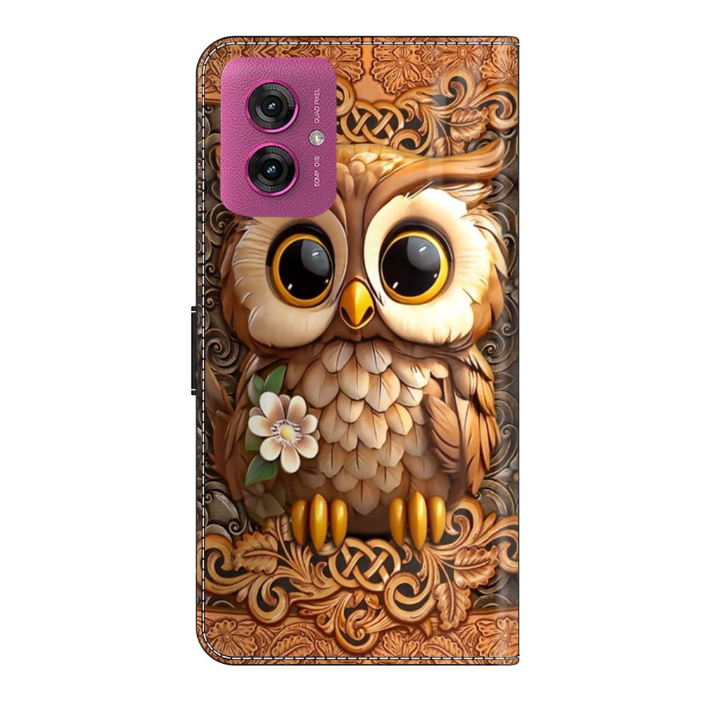  Motorola Moto G55 5G Fodral Läder Uggla