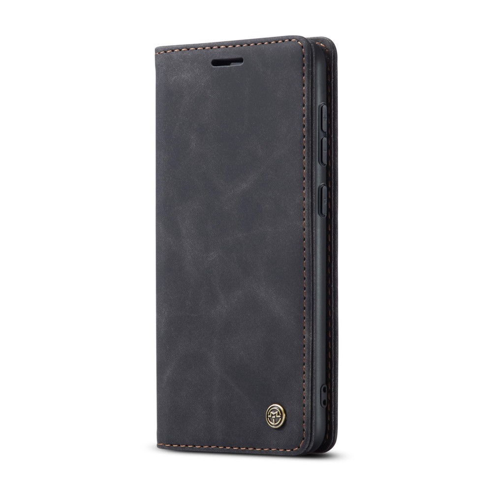 CASEME CASEME Samsung Galaxy S25 Plus Fodral Flip Retro Läder Svart