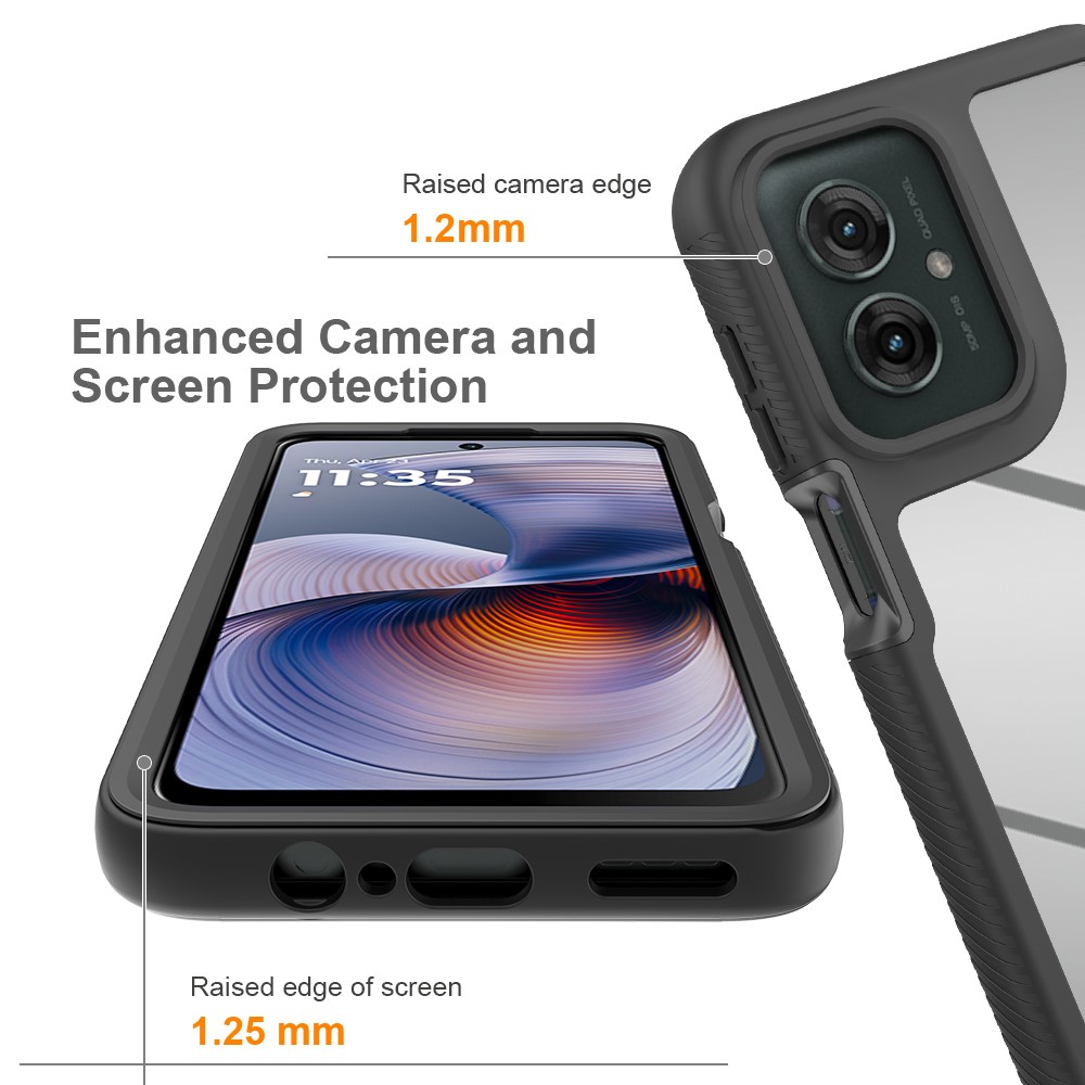  Motorola Moto G55 5G Skal Hybrid 360 Shockproof Svart
