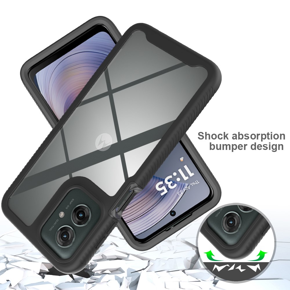 Motorola Moto G55 5G Skal Hybrid 360 Shockproof Svart