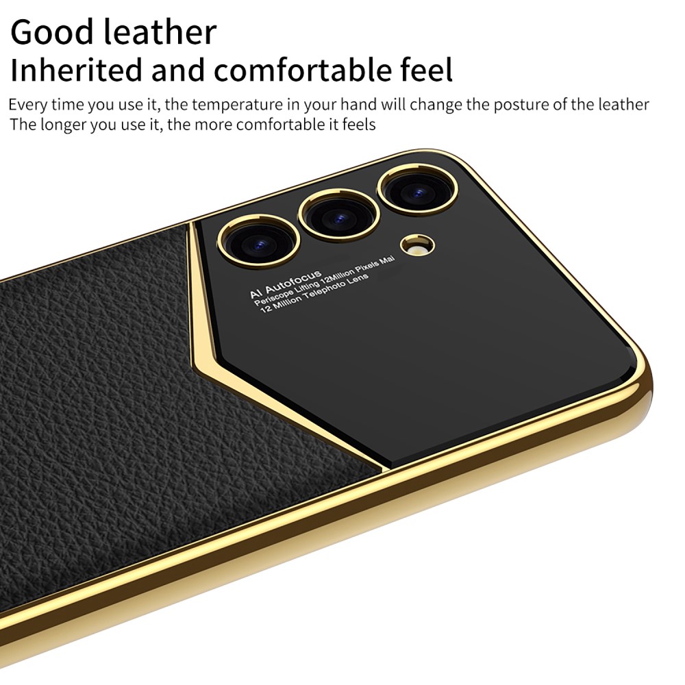 GKK GKK Galaxy S25 Plus Skal Läder Hybrid Electroplate Grön