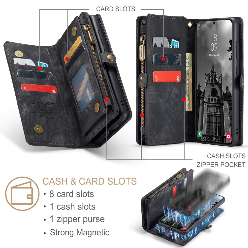 CASEME CASEME Galaxy S25 Plus 2in1 Fodral/Skal Multifunktionell Svart