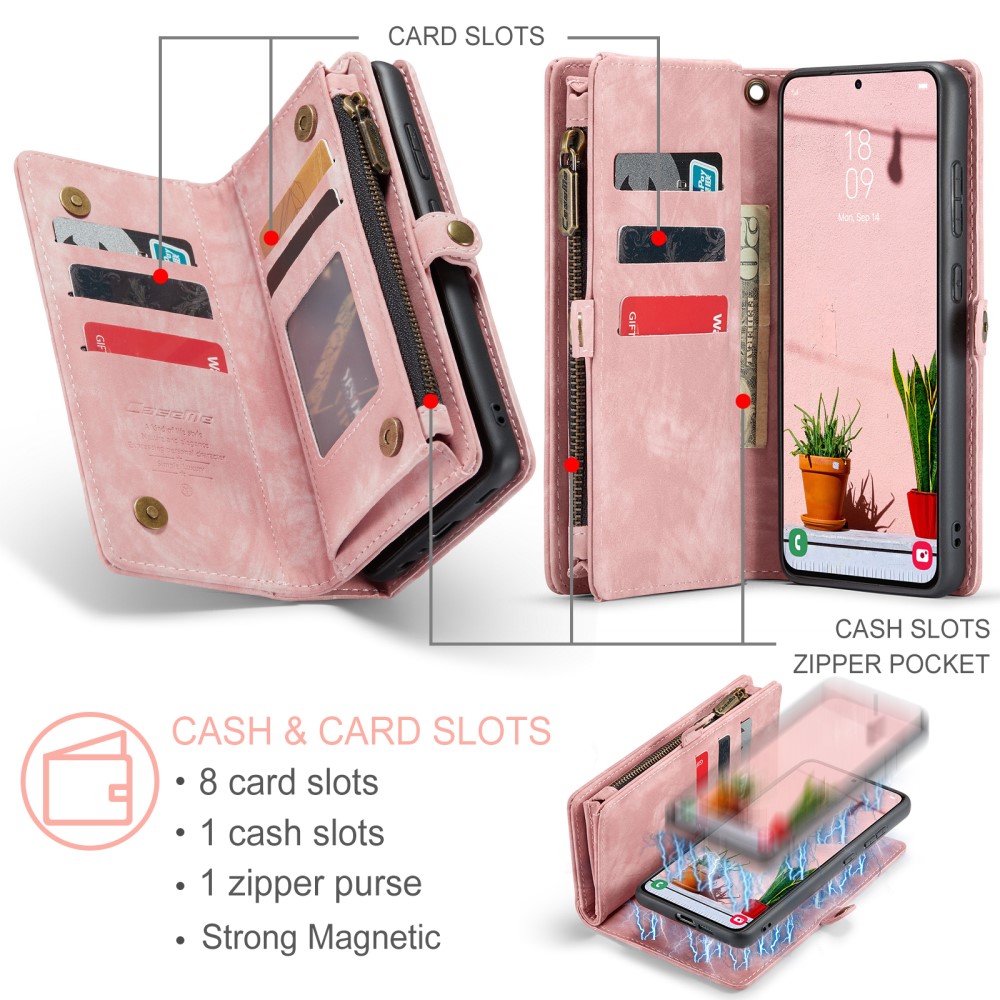 CASEME CASEME Galaxy S25 Plus 2in1 Fodral/Skal Multifunktionell Rosa