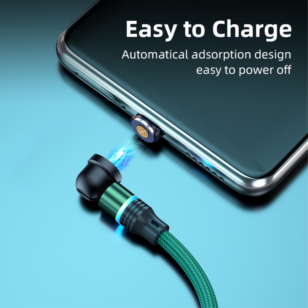 ENKAY ENKAY 1 m 3in1 USB-C / Lightning / MicroUSB 360° Magnetkabel