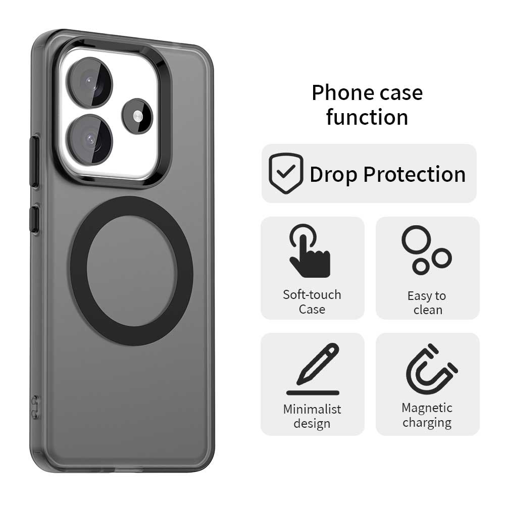  Xiaomi Redmi Note 14 5G Skal MagSafe Matt Hybrid Svart