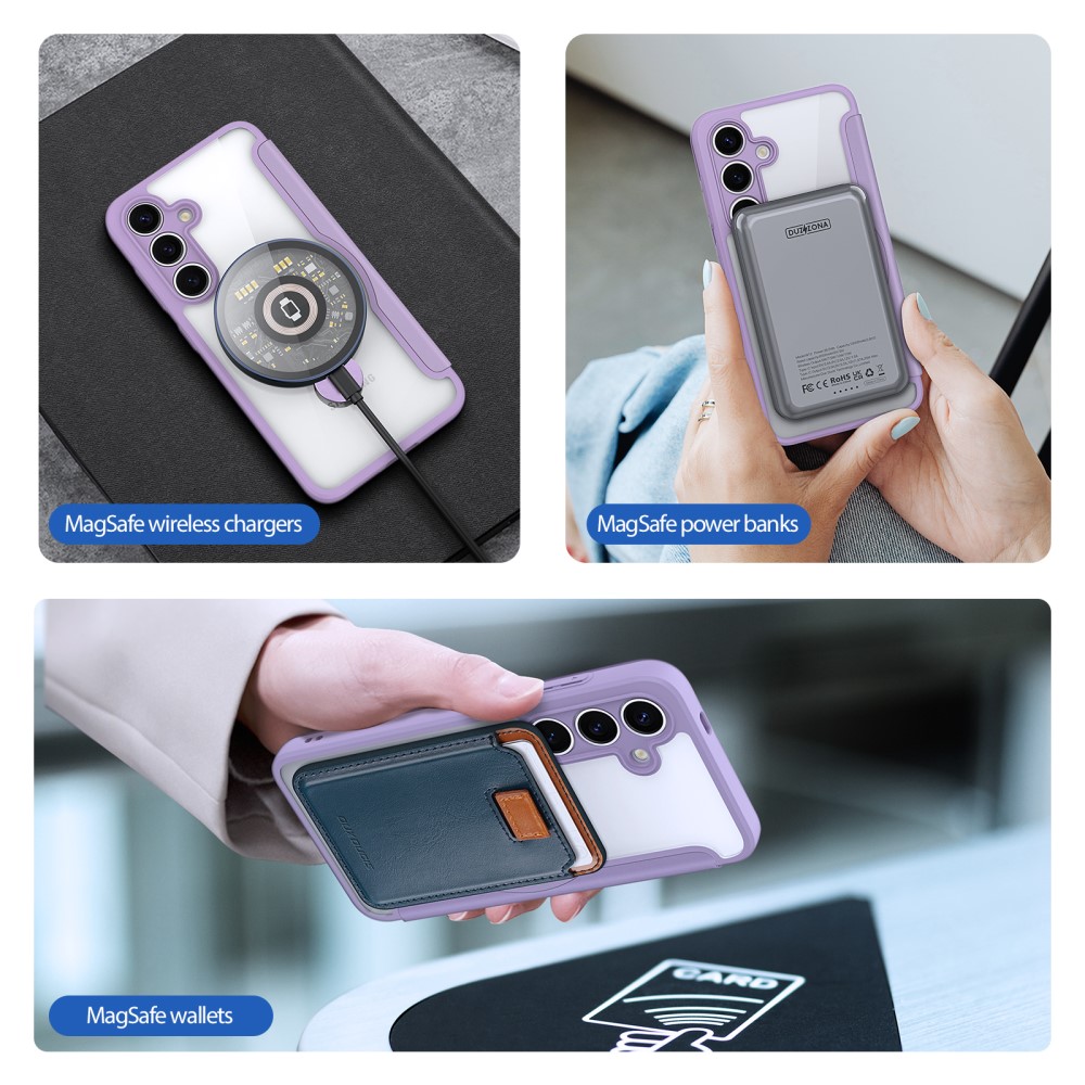 DUX DUCIS DUX DUCIS Galaxy S25 Fodral MagSafe Kickstand Skin X Pro Lila/Rosa