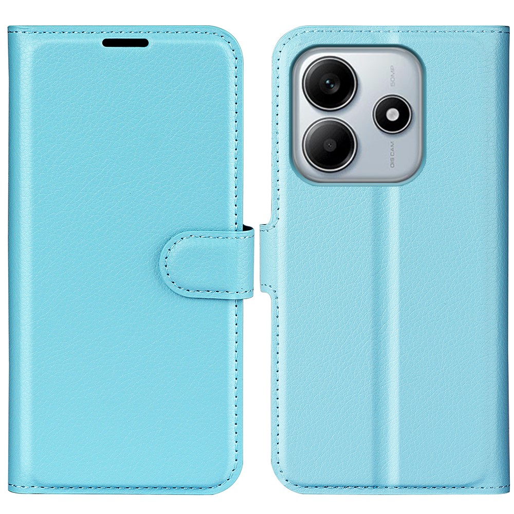  Xiaomi Redmi Note 14 5G Fodral Litchi Läder Blå